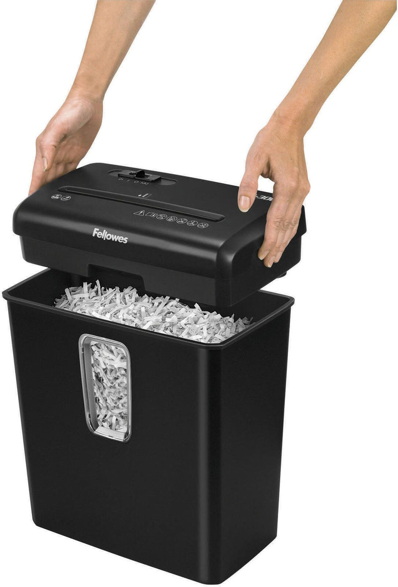 Fellowes Powershred P-30C Aktenvernichter mit Partikelschnitt bis 6 Blatt schwarz