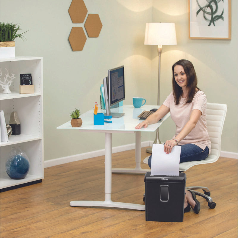 Fellowes Powershred P-30C Aktenvernichter mit Partikelschnitt bis 6 Blatt schwarz