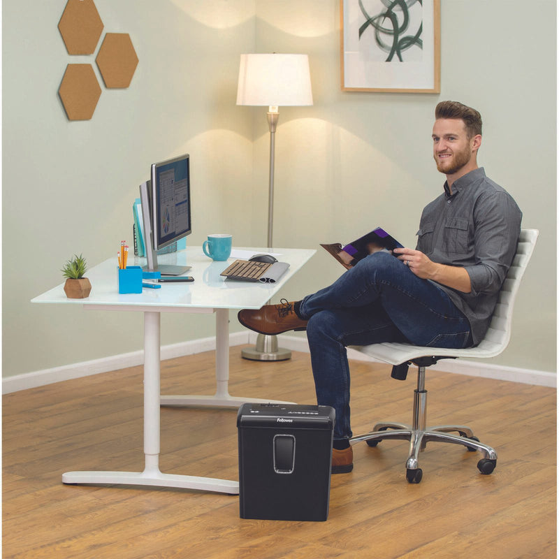 Fellowes Powershred P-30C Aktenvernichter mit Partikelschnitt bis 6 Blatt schwarz