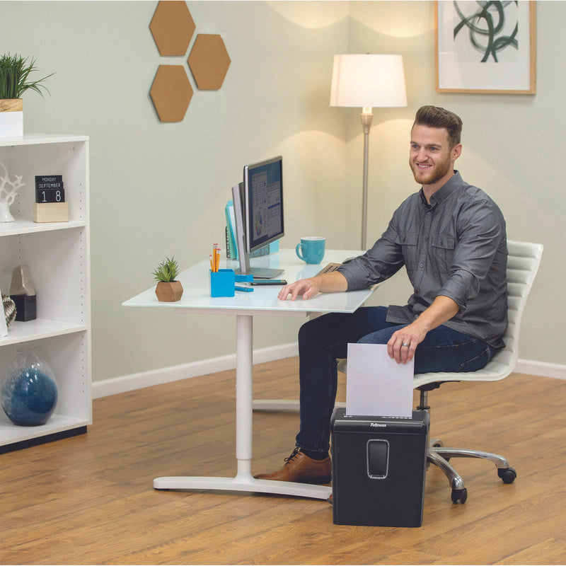 Fellowes Powershred P-30C Aktenvernichter mit Partikelschnitt bis 6 Blatt schwarz