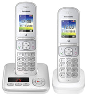 Panasonic Schnurloses Telefon-Set mit Anrufbeantworter KX-TGH722GG silber