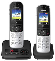 Panasonic Schnurloses Telefon-Set mit Anrufbeantworter KX-TGH722GS silber-schwarz