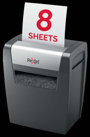 Rexel Momentum X308 Aktenvernichter mit Partikelschnitt bis 8 Blatt schwarz