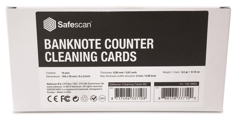 Safescan Reinigungskarten 1-lagig
