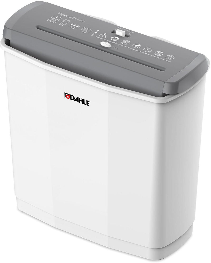 DAHLE PaperSAFE 60 Aktenvernichter mit Streifenschnitt bis 6 Blatt lichtgrau