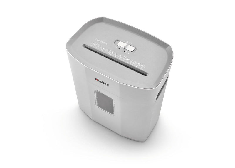 DAHLE PaperSAFE 100 Aktenvernichter mit Partikelschnitt bis 5 Blatt lichtgrau