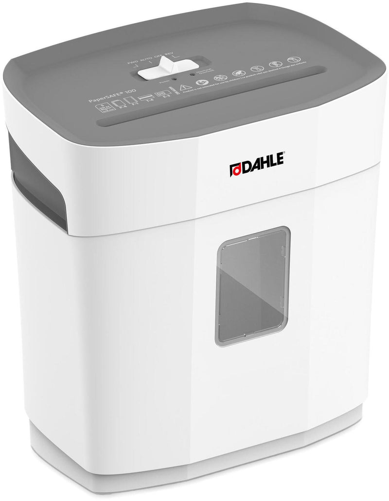 DAHLE PaperSAFE 100 Aktenvernichter mit Partikelschnitt bis 5 Blatt lichtgrau