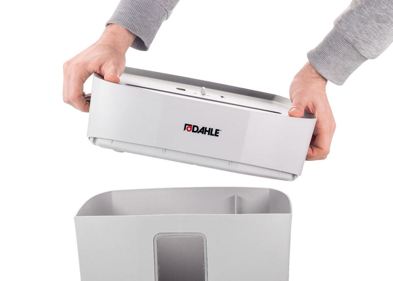 DAHLE PaperSAFE 120 Aktenvernichter mit Partikelschnitt bis 8 Blatt lichtgrau