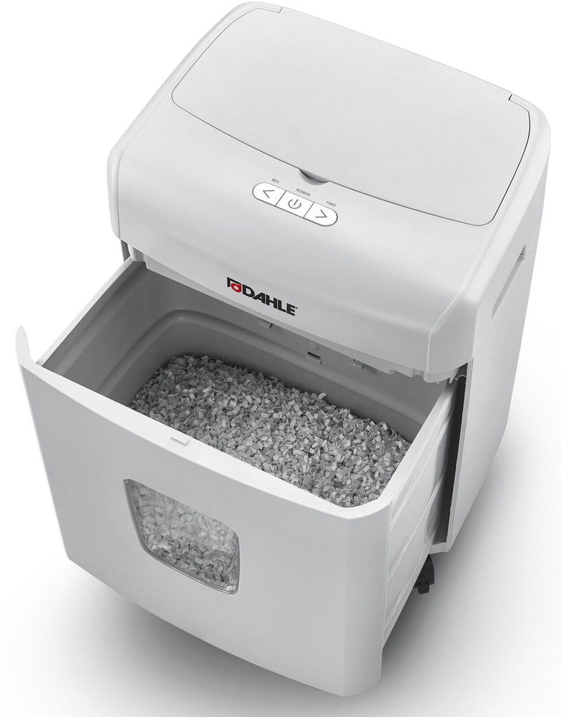 DAHLE ShredMATIC 90 Aktenvernichter mit Partikelschnitt bis 90 Blatt lichtgrau