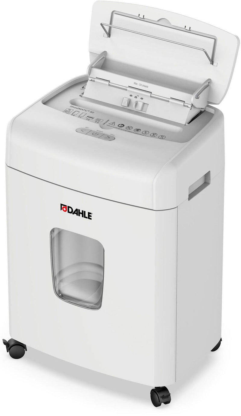 DAHLE ShredMATIC 90 Aktenvernichter mit Partikelschnitt bis 90 Blatt lichtgrau