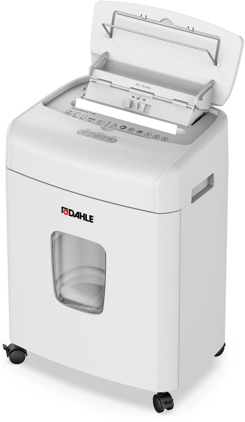 DAHLE ShredMATIC 90 Aktenvernichter mit Partikelschnitt bis 90 Blatt lichtgrau