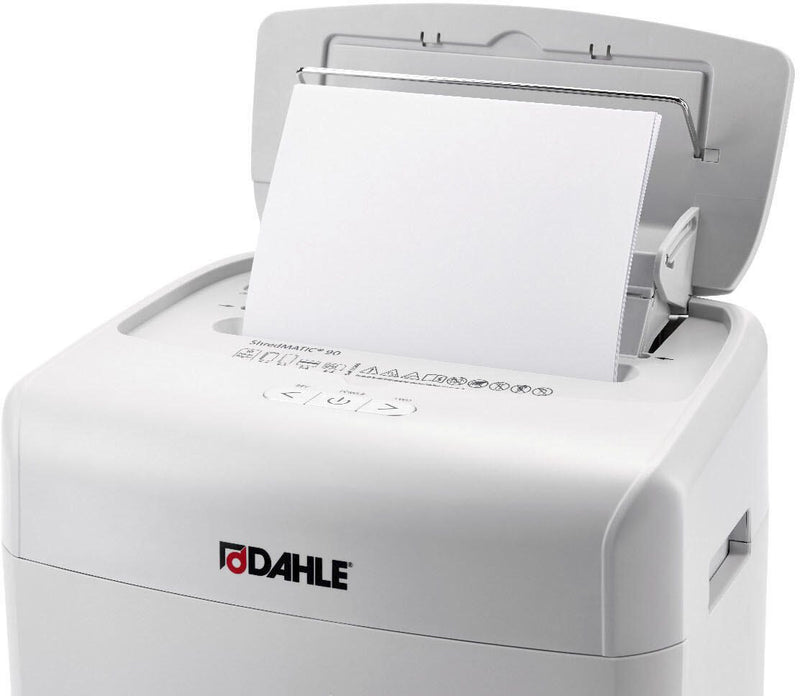 DAHLE ShredMATIC 90 Aktenvernichter mit Partikelschnitt bis 90 Blatt lichtgrau
