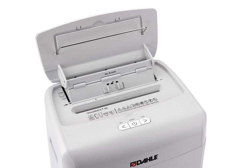 DAHLE ShredMATIC 90 Aktenvernichter mit Partikelschnitt bis 90 Blatt lichtgrau