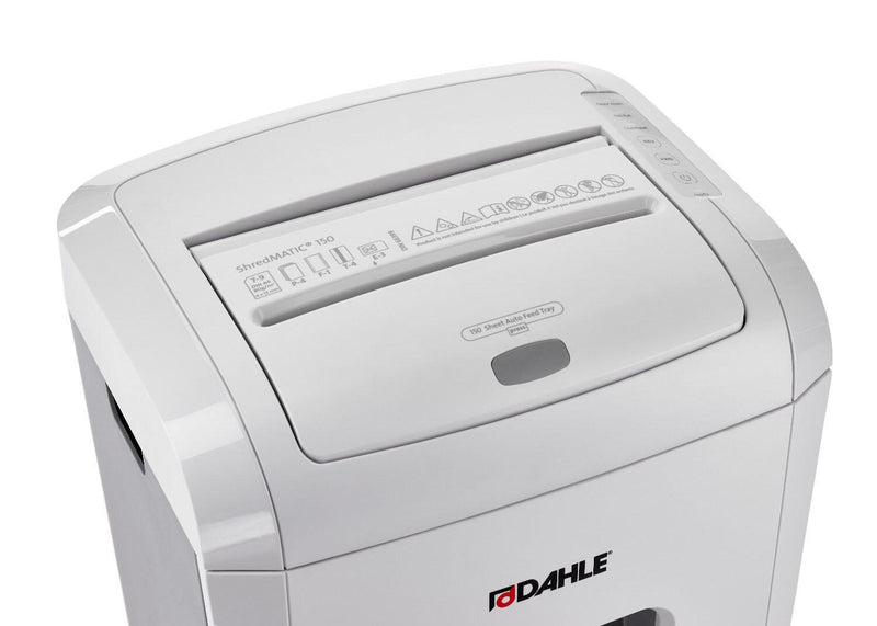 DAHLE ShredMATIC 150 Aktenvernichter mit Partikelschnitt bis 150 Blatt lichtgrau