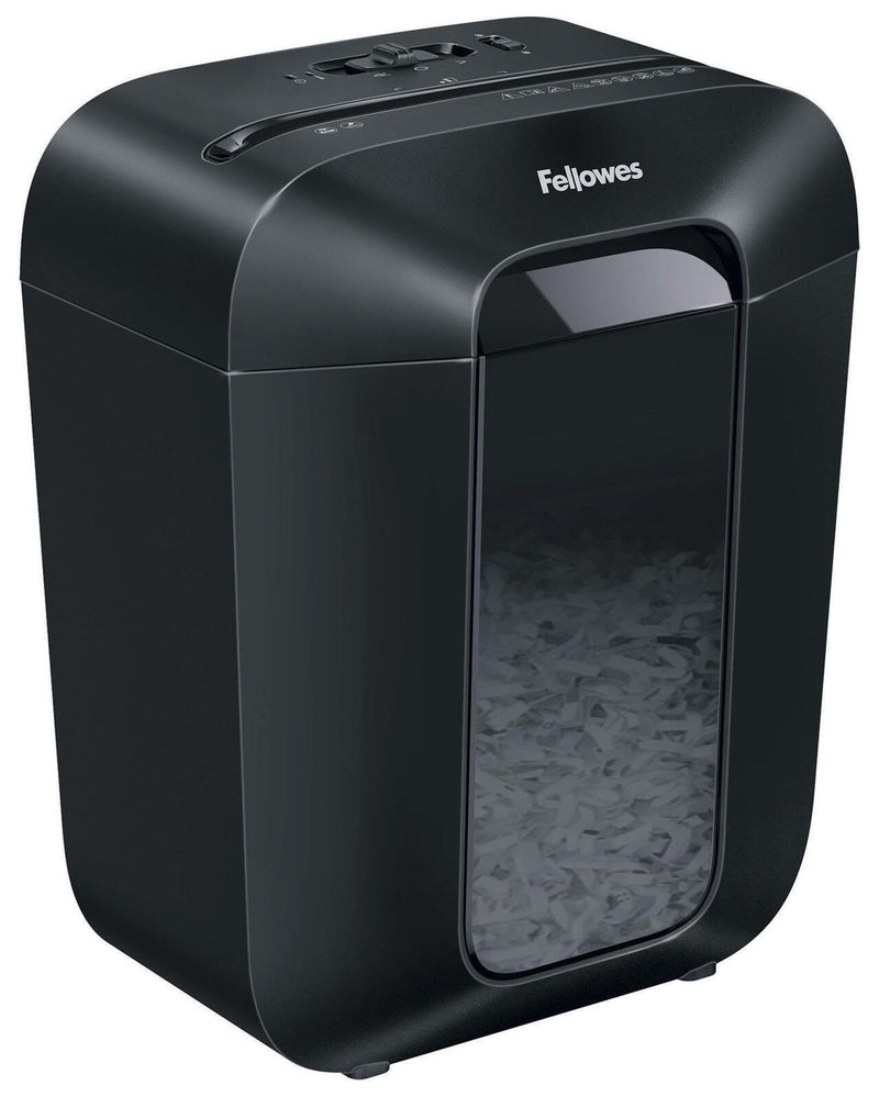 Fellowes Powershred LX45 Aktenvernichter mit Partikelschnitt bis 8 Blatt schwarz