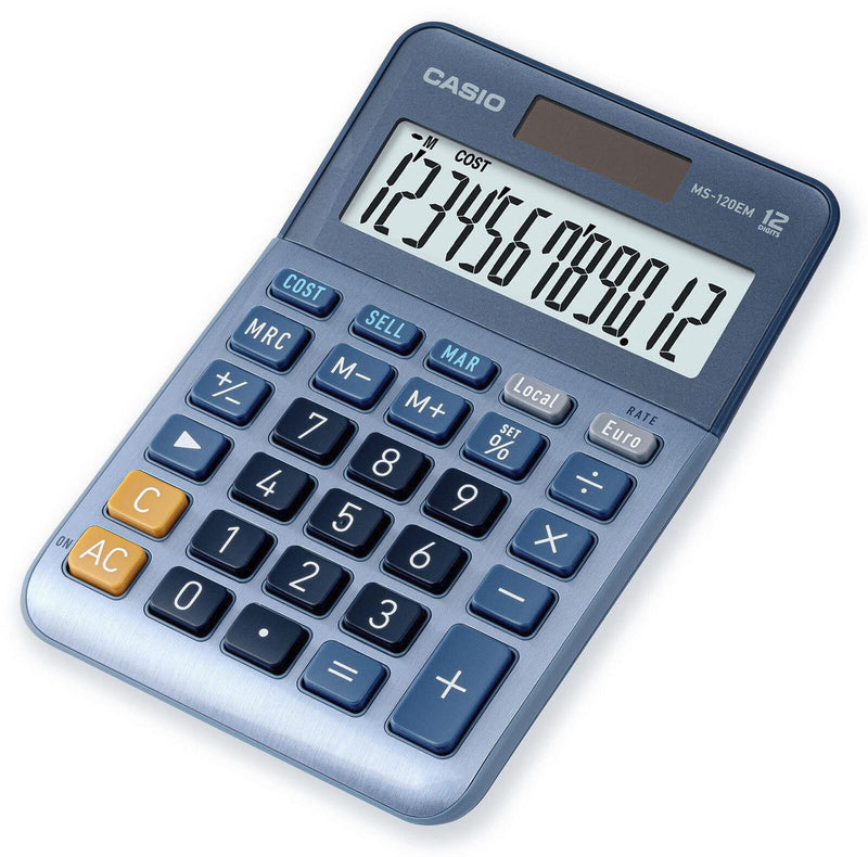 CASIO Tischrechner MS-120EM blau