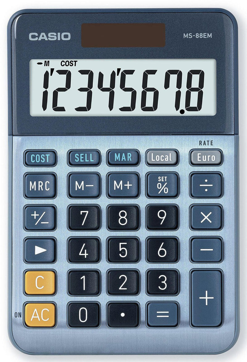 CASIO Tischrechner MS-88EM blau