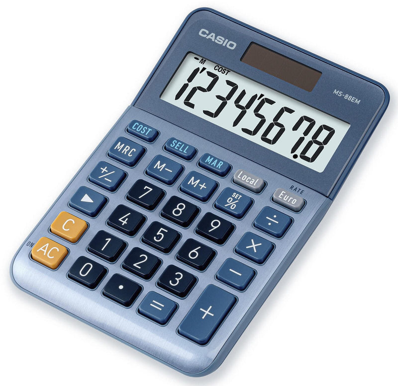 CASIO Tischrechner MS-88EM blau