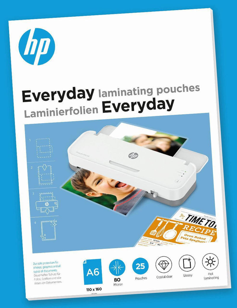 HP Laminierfolien glänzend 80 mikron A6