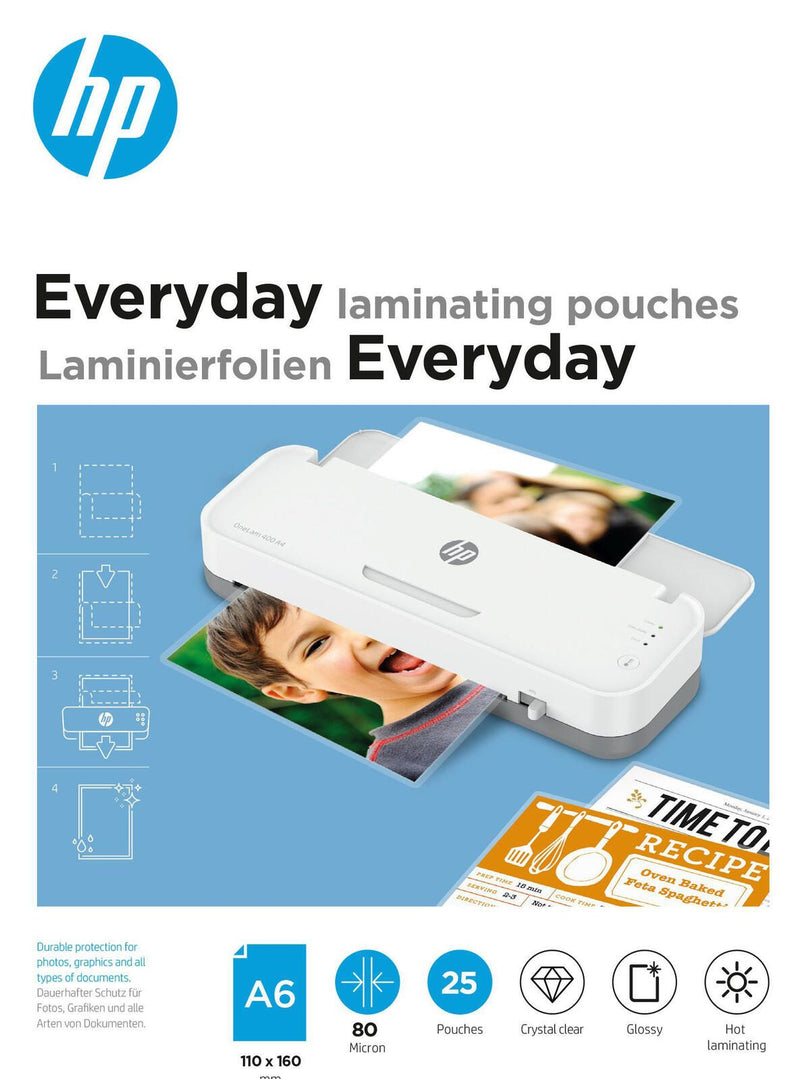 HP Laminierfolien glänzend 80 mikron A6