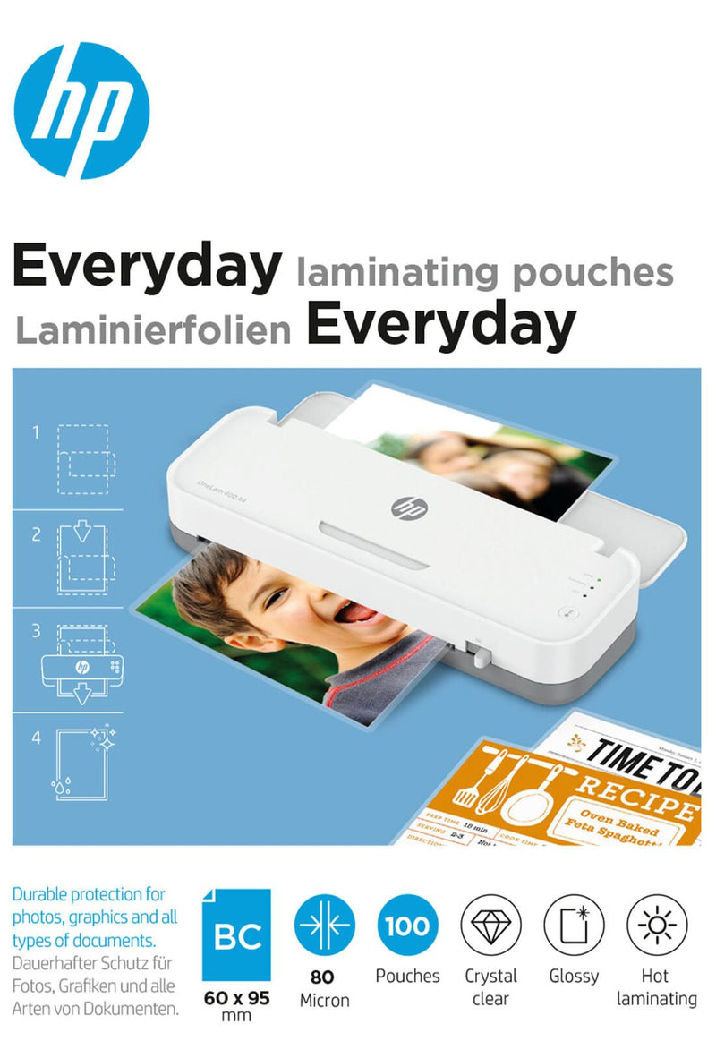 HP Laminierfolien glänzend 6,5 x 9,5 cm 80 mikron