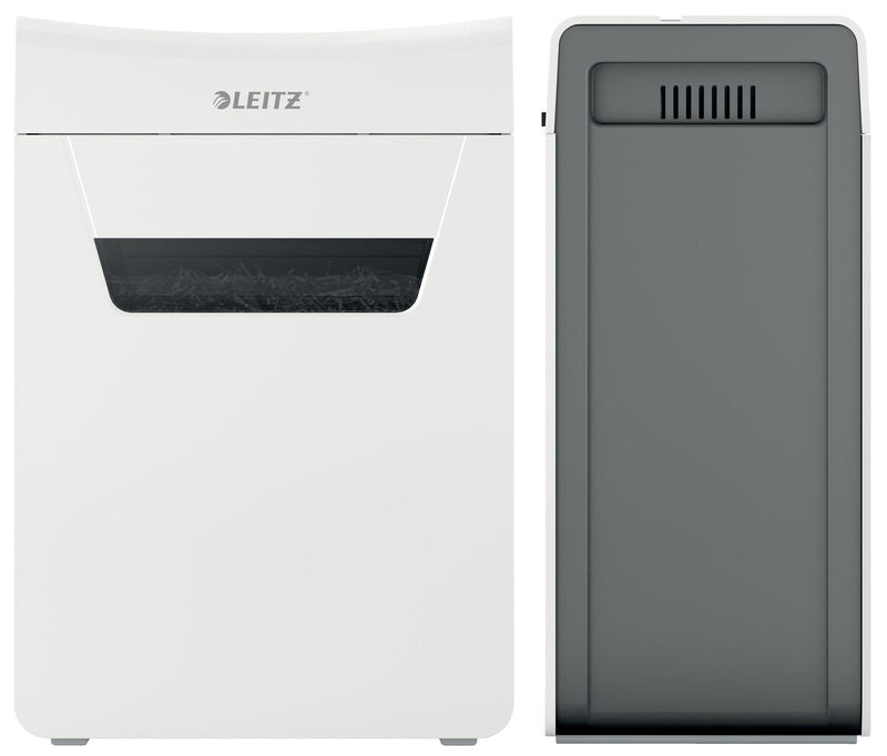 LEITZ Protect 10X Aktenvernichter mit Partikelschnitt bis 10 Blatt weiß