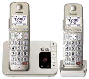Panasonic Schnurloses Telefon-Set mit Anrufbeantworter KX-TGE262GN champagner