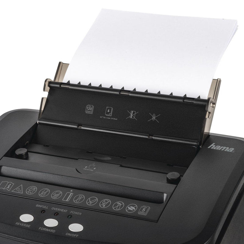 Hama Premium AutoM120 Aktenvernichter mit Partikelschnitt bis 120 Blatt schwarz
