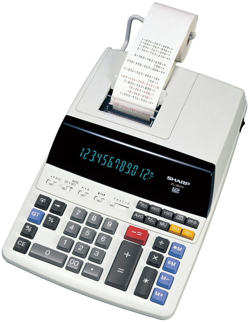 Sharp Tischrechner druckend EL-2607V lichtgrau