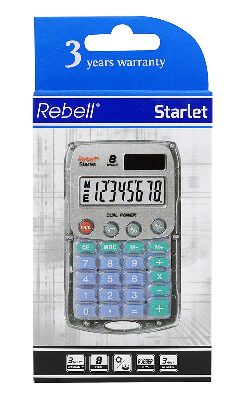 Rebell Taschenrechner Starlet transparent