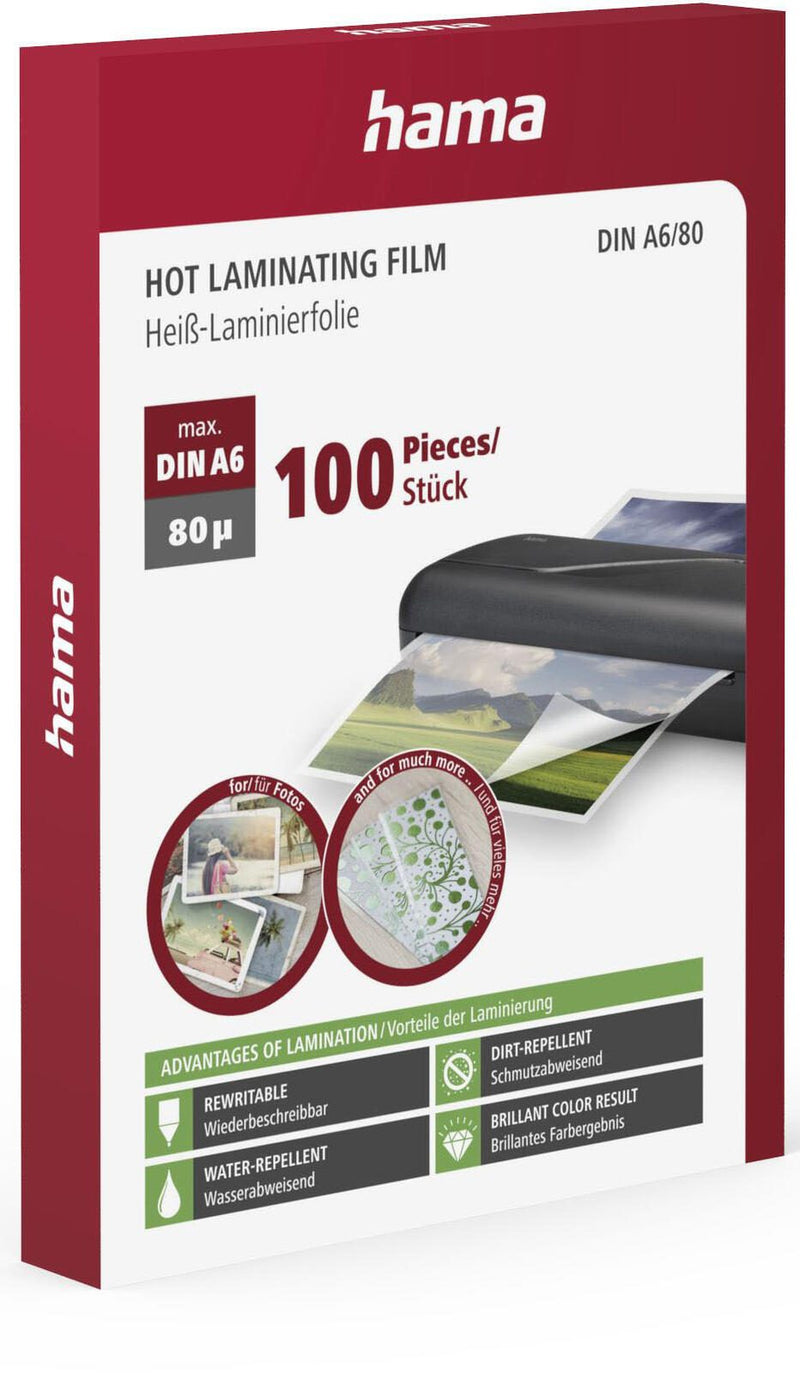 Hama Laminierfolien glänzend 80 mikron A6