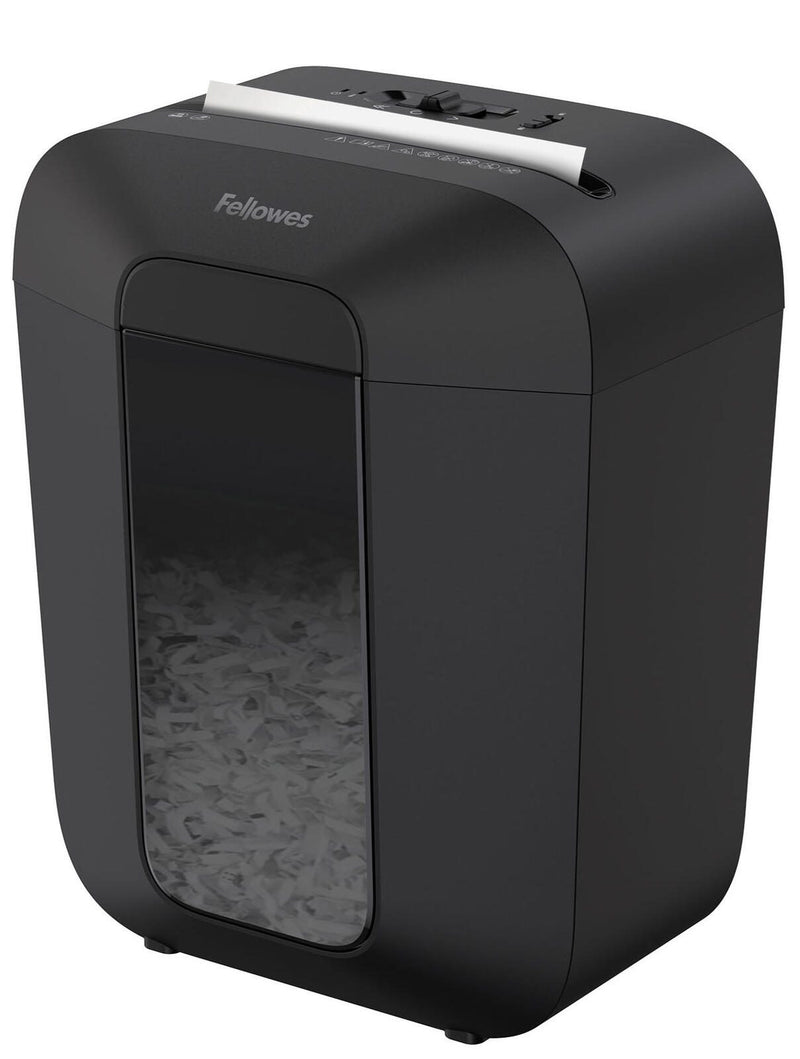 Fellowes LX50 Aktenvernichter mit Partikelschnitt bis 9 Blatt schwarz
