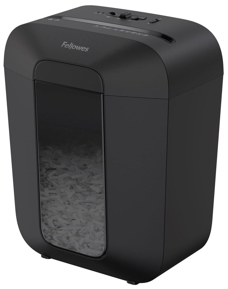 Fellowes LX50 Aktenvernichter mit Partikelschnitt bis 9 Blatt schwarz