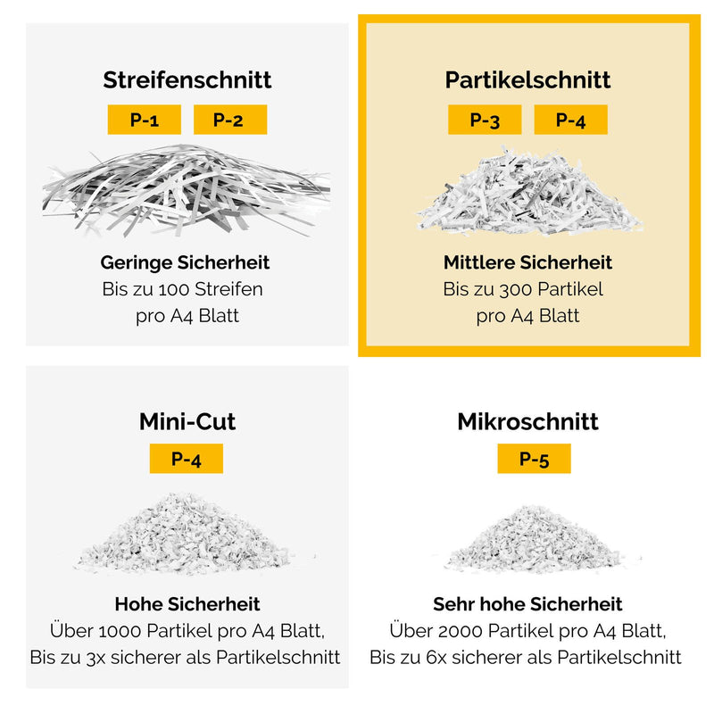Fellowes LX50 Aktenvernichter mit Partikelschnitt bis 9 Blatt schwarz