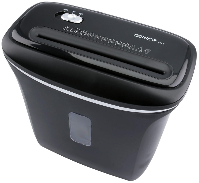 GENIE 480X Aktenvernichter mit Partikelschnitt bis 8 Blatt schwarz