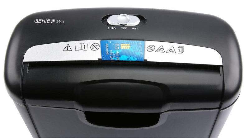 GENIE 240S Aktenvernichter mit Streifenschnitt bis 6 Blatt schwarz