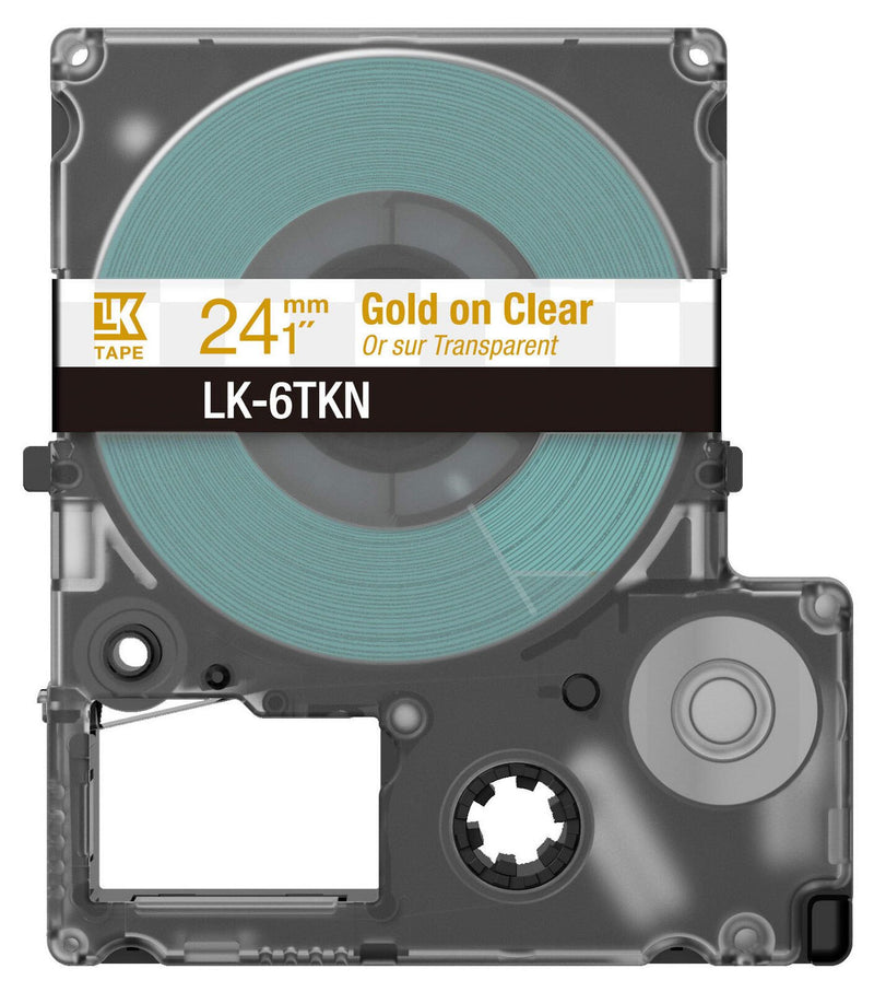 EPSON Band LK-4WBW - 24 mm - Gold auf durchsichtig