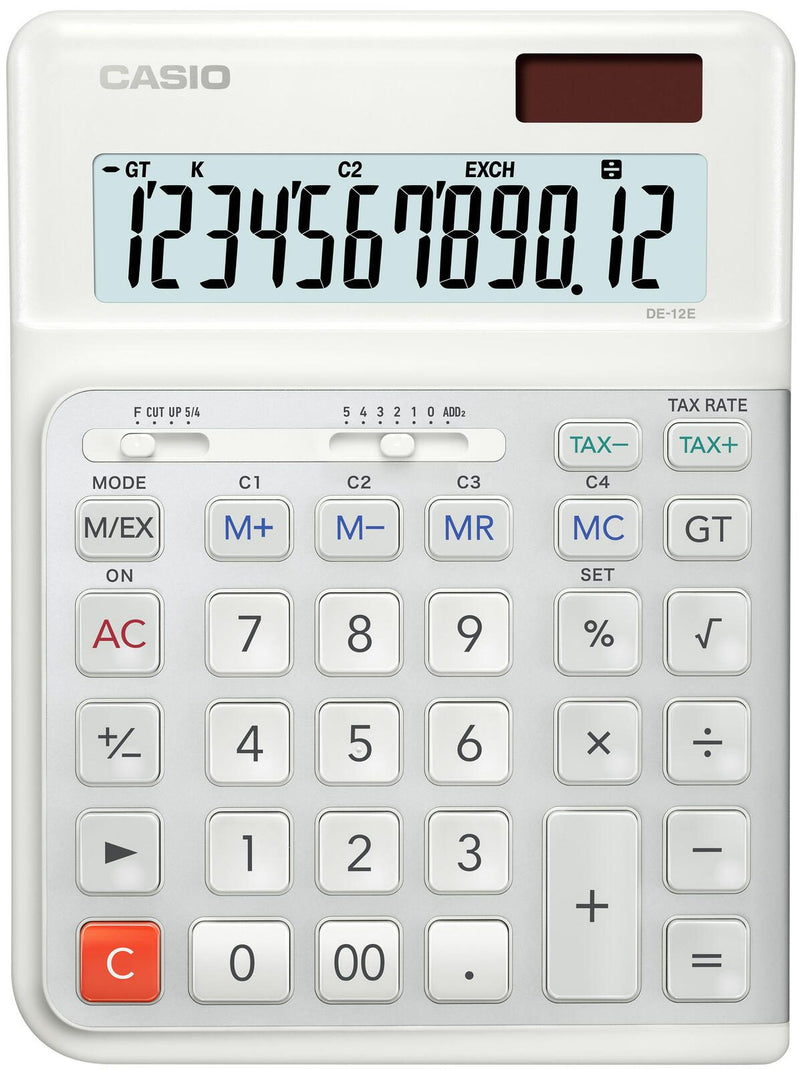 CASIO Tischrechner DE-12E-WE weiß