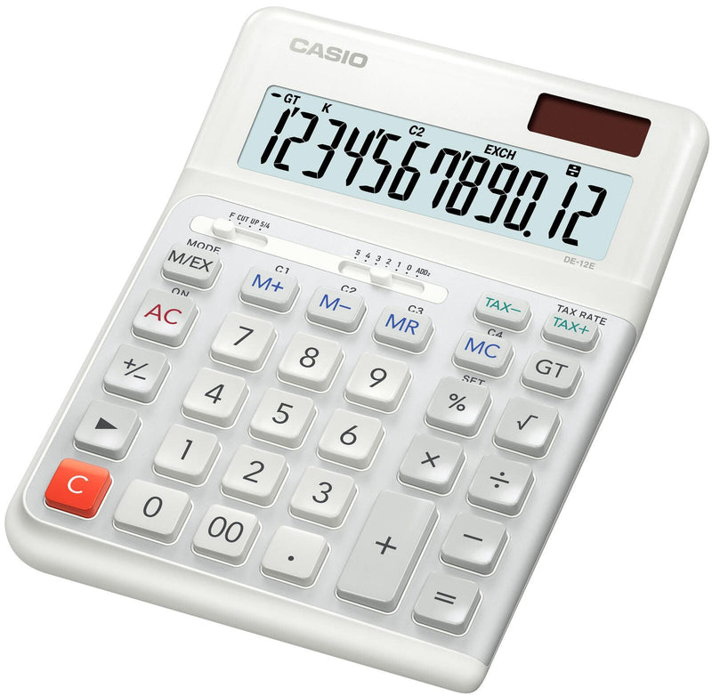 CASIO Tischrechner DE-12E-WE weiß