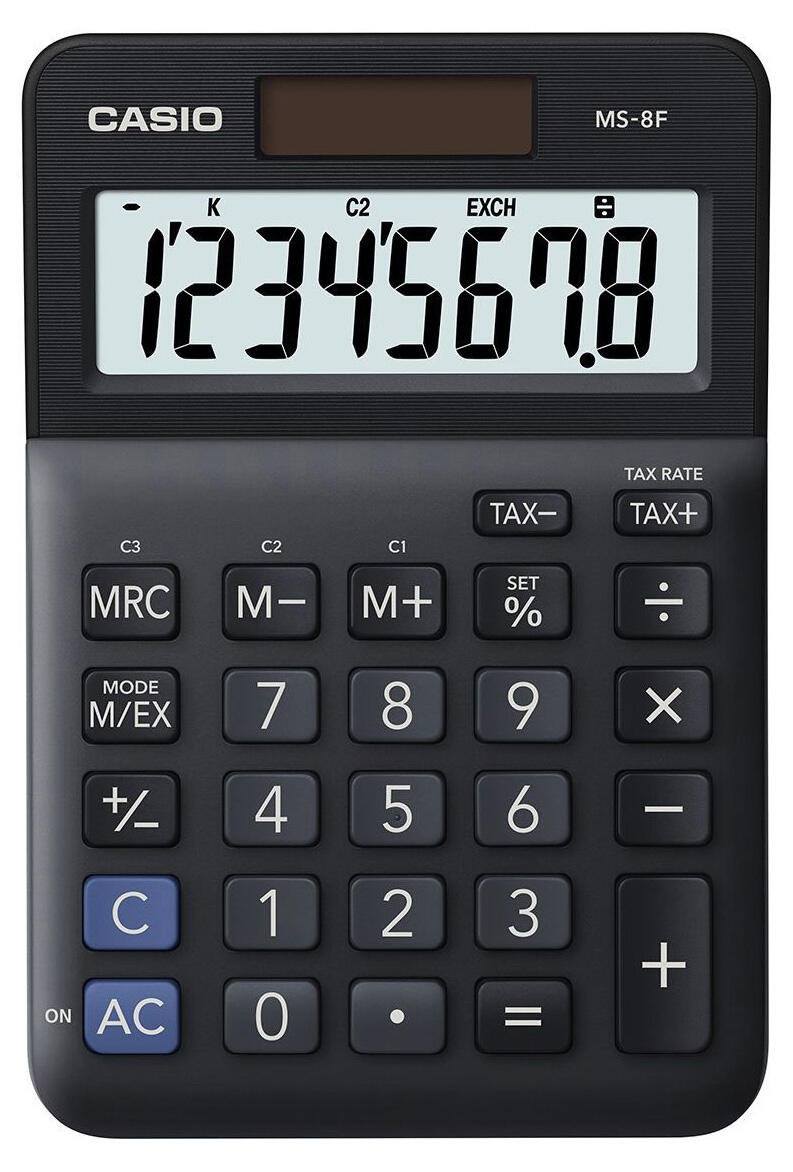 CASIO Tischrechner MS-8F schwarz