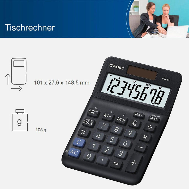 CASIO Tischrechner MS-8F schwarz