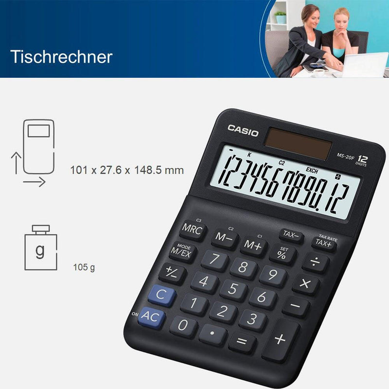 CASIO Tischrechner MS-20F schwarz