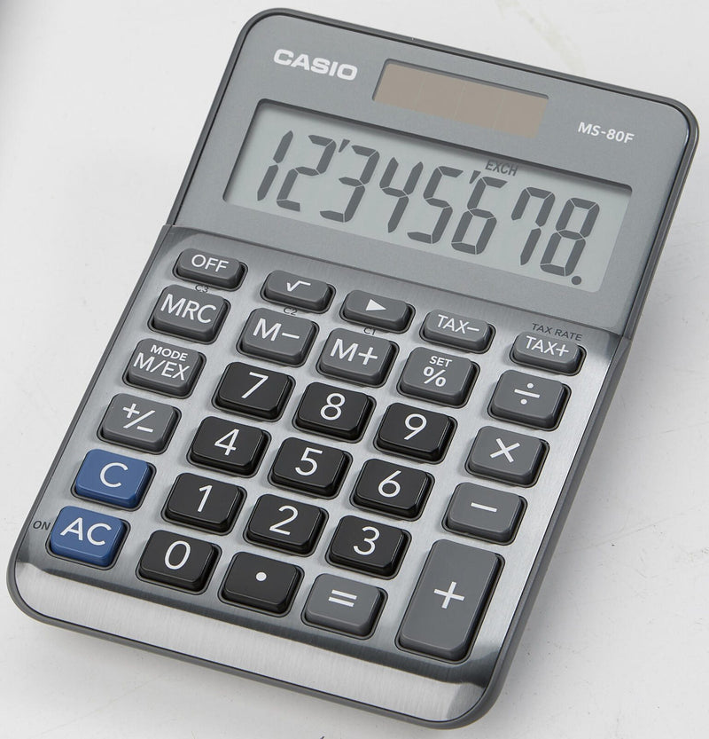 CASIO Tischrechner MS-80F grau