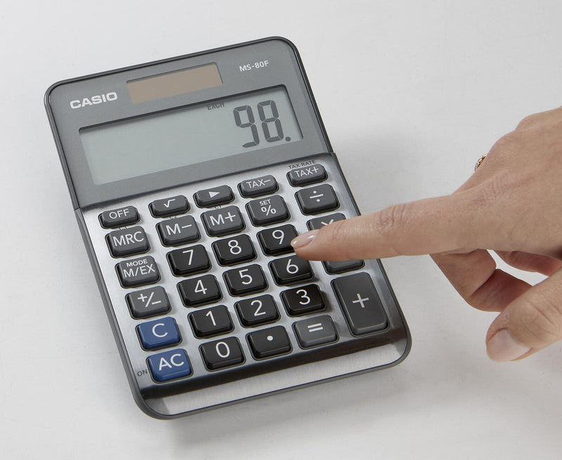 CASIO Tischrechner MS-80F grau