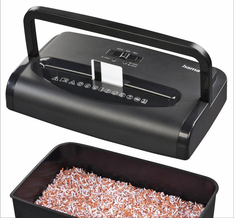 Hama Premium M8+ Aktenvernichter mit Partikelschnitt bis 8 Blatt schwarz