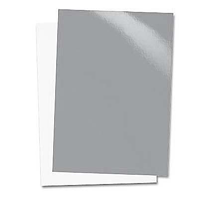 RENZ Rückwände für Bindemappen DIN A4 250 g/qm silber/weiß