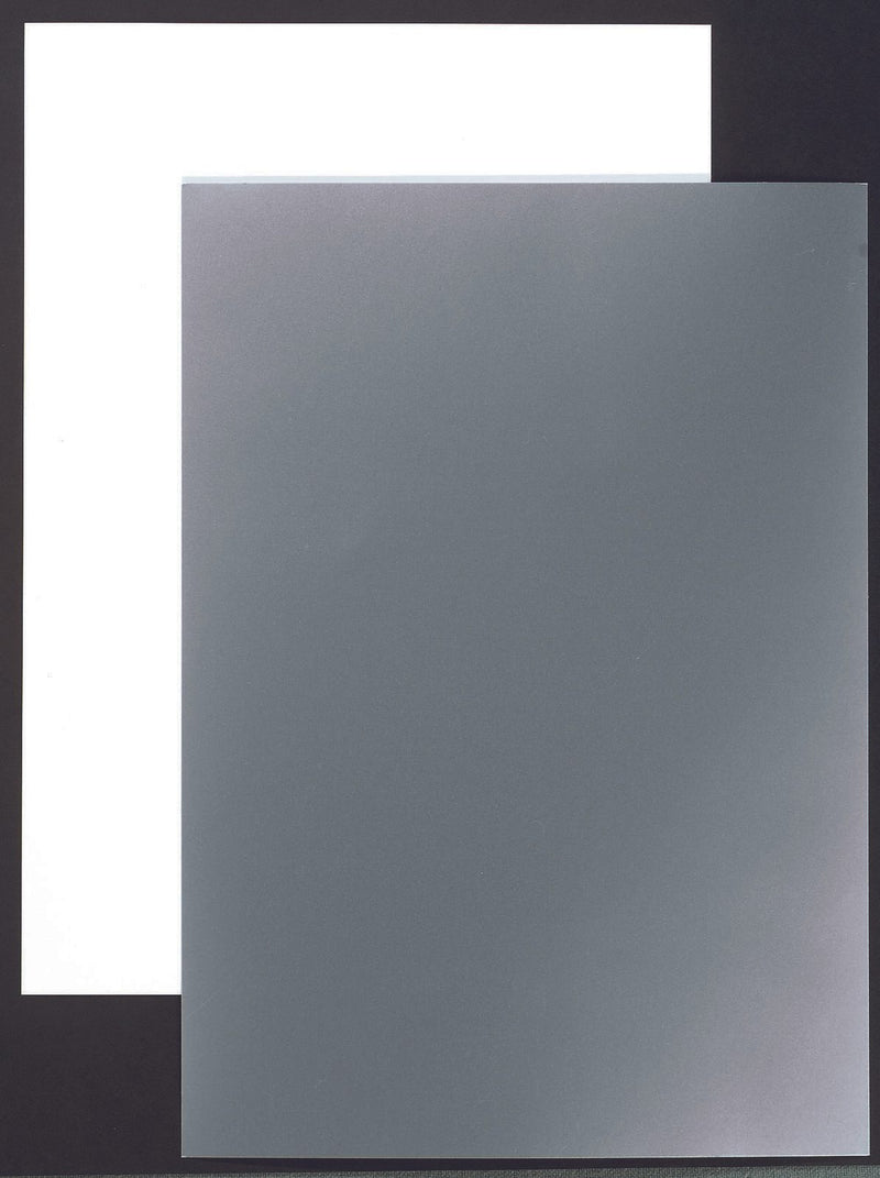 RENZ Rückwände für Bindemappen DIN A4 250 g/qm silber/weiß