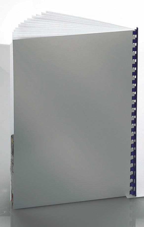 RENZ Rückwände für Bindemappen DIN A4 250 g/qm silber/weiß