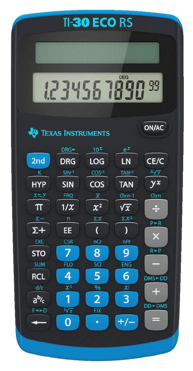 TEXAS INSTRUMENTS Wissenschaftlicher Taschenrechner TI-30 ECO RS schwarz/blau