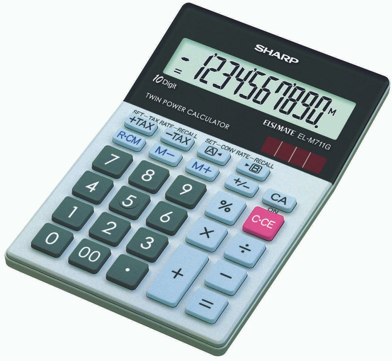 Sharp Tischrechner EL-M711G lichtgrau/schwarz